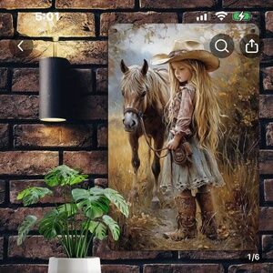 Little Cowgirl and Horse